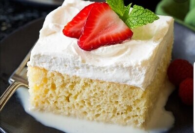 Tres Leches Cake Square Slice (on rotation, please inquire)