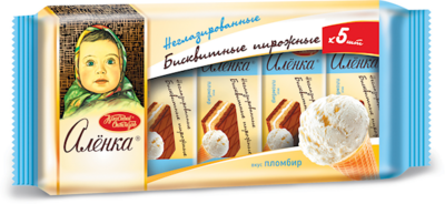 Alyonka Biscuit Pastries with Vanilla Ice Cream Flavor 6.2 oz (175g)