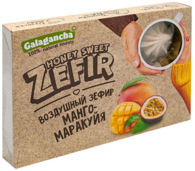 Galagancha Cloudy Zefir (Zephyr) with Mango and Passion Fruit  4.9 oz (140g)