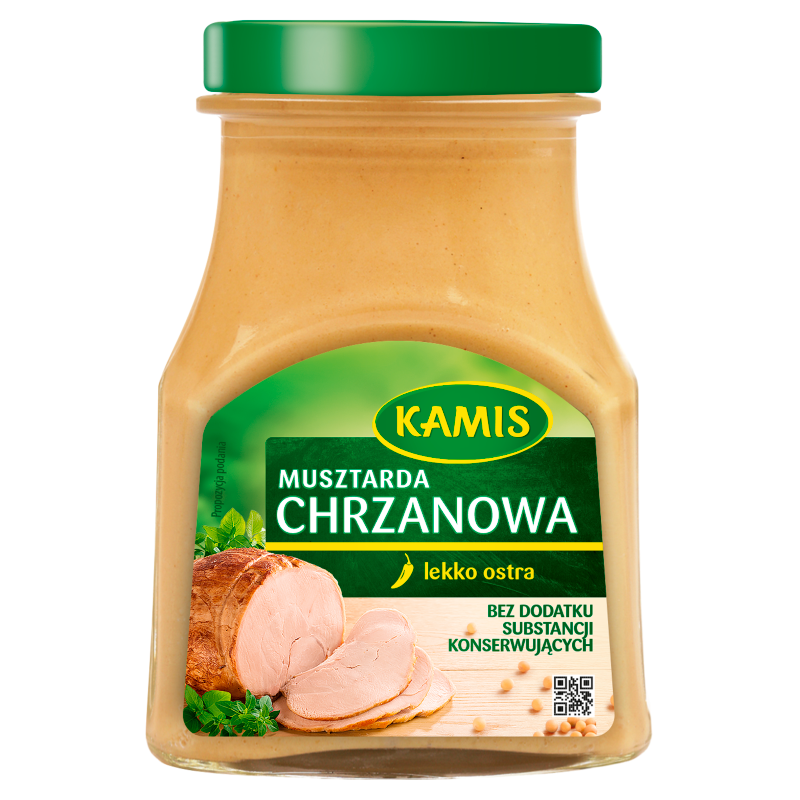 Kamis Horseradish Mustard (Musztarda Chrzanowa) 6.5 oz (185g)