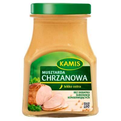 Kamis Horseradish Mustard 6.5 oz (Musztarda Chrzanowa) (185g)