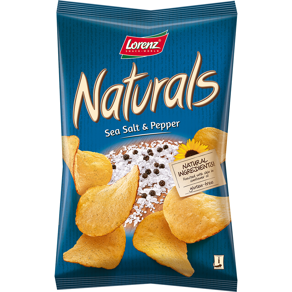 Lorenz Naturals Sea Salt & Pepper Chips 3.5 oz (100g)