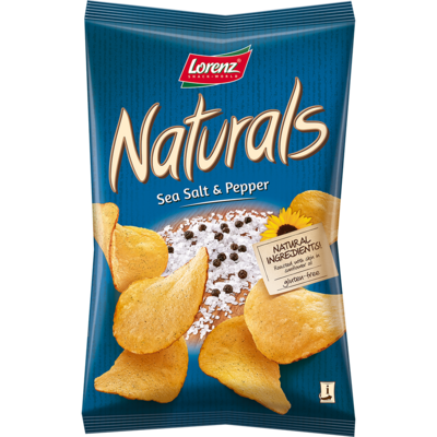 Lorenz Naturals Sea Salt & Pepper Chips 3.5 oz (100g)