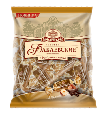 Babaevskie Original Chocolate Candy with Hazelnut and Cacao Package 7 oz (200g)