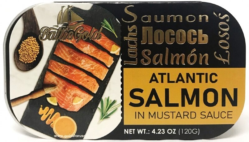 Baltic Gold Atlantic Salmon in Mustard Sauce 4.23 oz (120g)