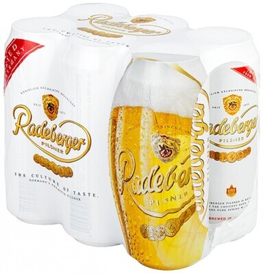 Radeberger Pilsner Beer Cans 6-pack 16.9 oz (500ml)