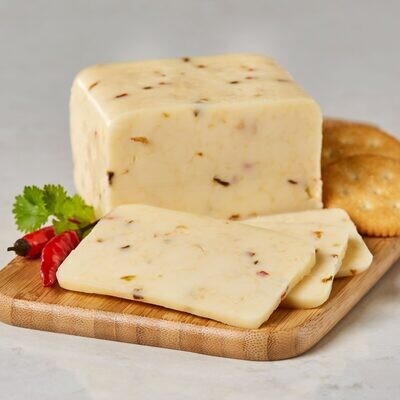 Monterey Jack Cheese ("Pepper Jack") with Jalapeno Peppers (1lb)