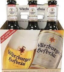 Würzburger Hofbräu Premium Pilsner Beer 6-pack 11.2 oz (330ml)