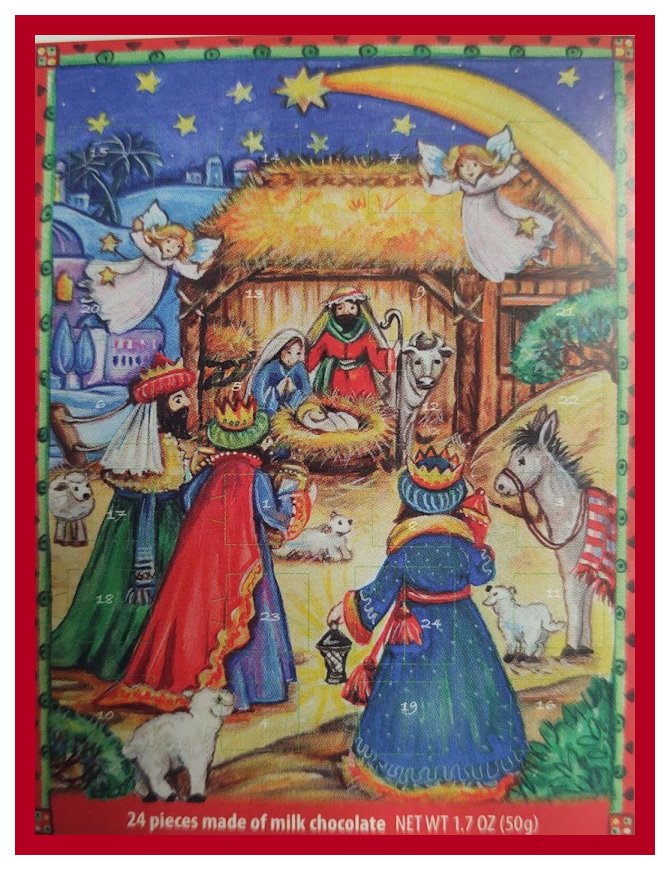 Erika's Pantry Christmas Nativity Scene Advent Calendar 1.7 oz (50g)