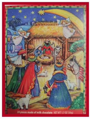 Erika's Pantry Christmas Nativity Scene Advent Calendar 1.7 oz (50g)