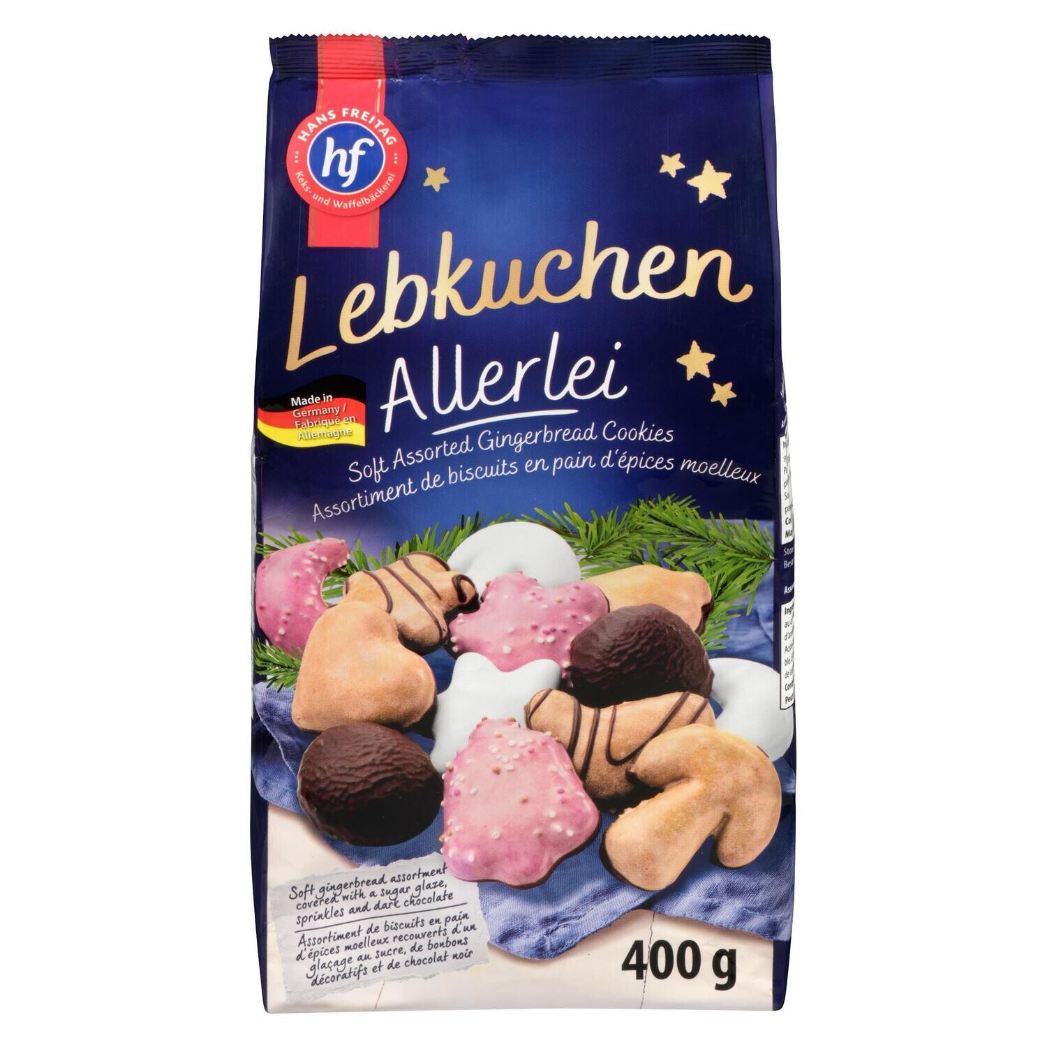 Hans Freitag Lebkuchen Allerlei Soft Assorted Gingerbread Cookies 10.6 oz (300g)