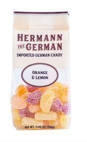 Hermann the German Orange & Lemon Hard Candy 5.3 oz (150g)