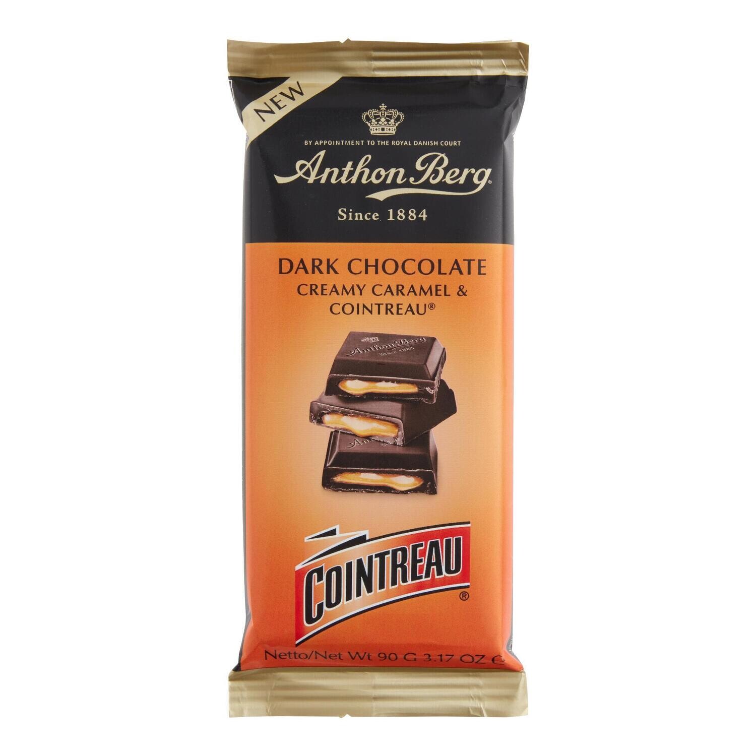 Anthon Berg Dark Chocolate Creamy Caramel & Cointreau Bar 3.2 oz (90g)