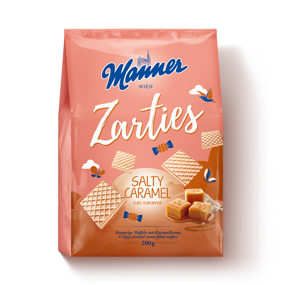 Manner Zarties Waffle Cookies with Salty Caramel 7 oz (200g)