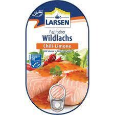 Larsen Smoked Wild Salmon Fillets in Rapeseed Oil 3.85 oz (110g)