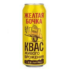 Yellow Barrel Kvas Can 16.9 oz (500ml)