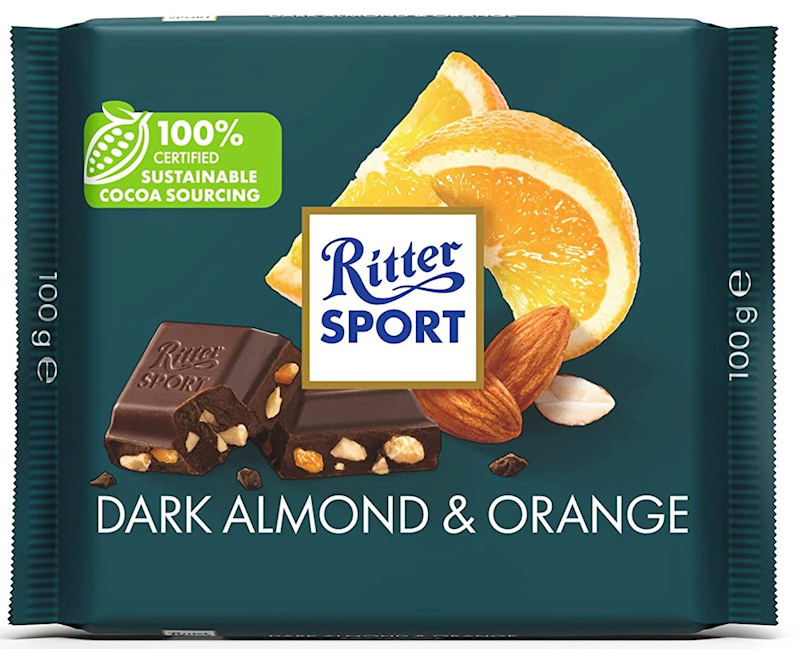 Ritter Sport Dark Almond & Orange 3.5 oz (100g)