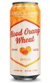 Jack's Abby Blood Orange Wheat Lager Radler Beer 16 oz (473ml)