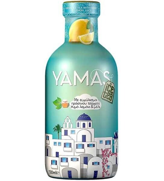 Yamas Green Iced Tea with Lemon Juice and Honey 12 oz (360ml)