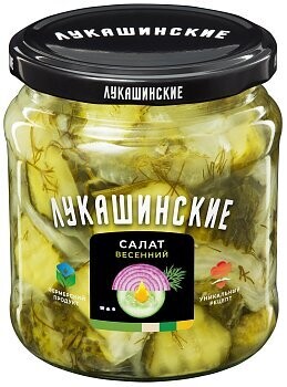 Lukashinkskie Spring Salad with Fresh Cucumbers 15.2 oz (430g)