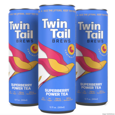 Twin Tail Brews Superberry Power Tea 12 oz (355ml)