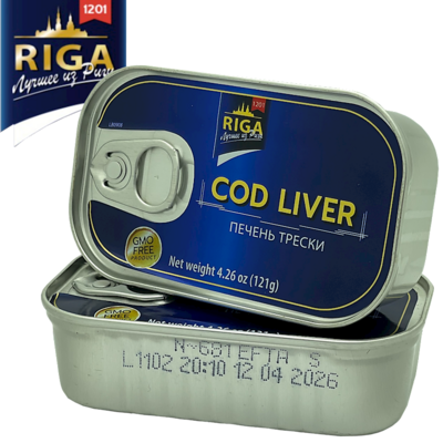 Best of Riga Cod Liver 4.3 oz (121g)