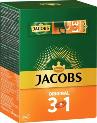 Jacobs Original 3 in 1 Instant Coffee Packets (24 count) 11.4 oz (324g)