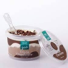 Triple Chocolate Gelato Ice Cream Grab & Go Cup (spoon included) 3.5 oz (100g)