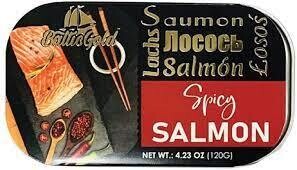 Baltic Gold Atlantic Spicy Salmon in Oil 4.23 oz (120g)