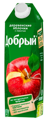 Dobry Red Apple Juice with Mint 33.8 oz (1 L)