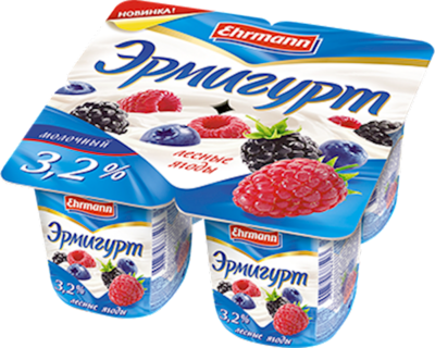 Ermigurt Milky Yogurt with Forest Berries 3.2% 14 oz (400g)