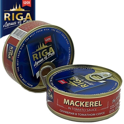 The Best from Riga Mackerel in Tomato Sauce 8.5 oz (240g)