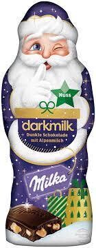 Milka Dark Milk Hazelnut Santa Claus with Alpine Milk (Alpenmilch) 3.5 oz (100g)