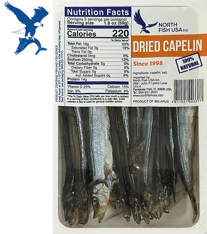 North Fish Dried Capelin (Moiva) 9 oz (256g)