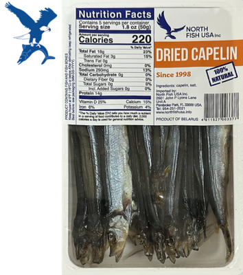 North Fish Dried Capelin (Moiva) 9 oz (256g)