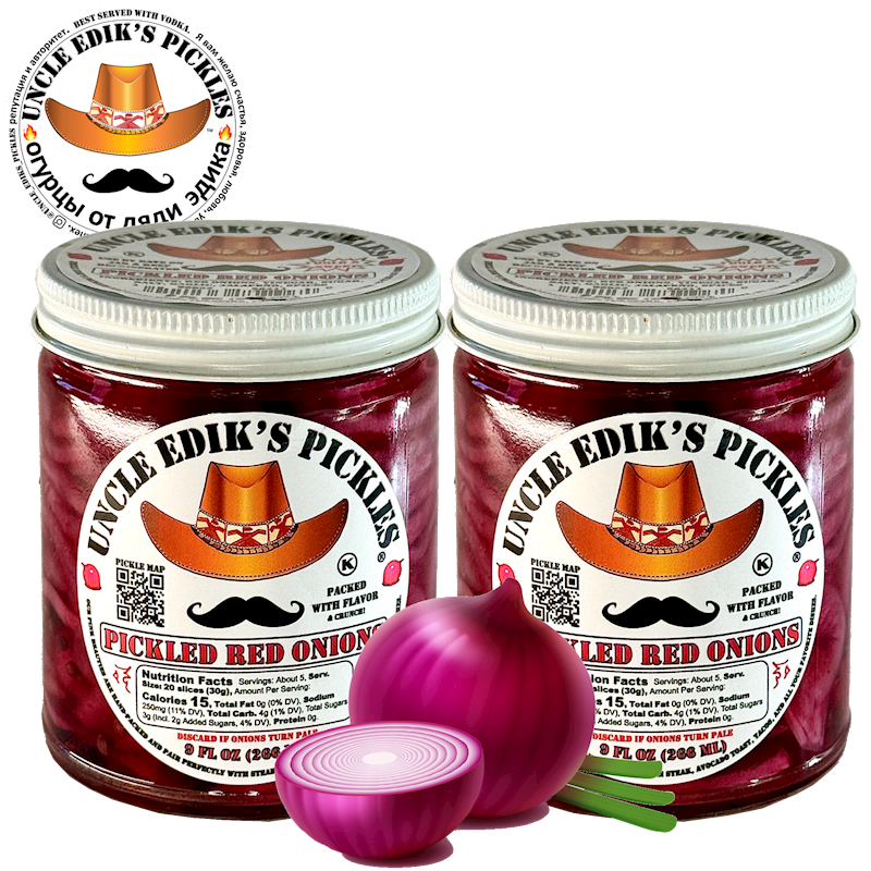 Uncle Edik's Pickled Red Onions 9 oz (266 ml)