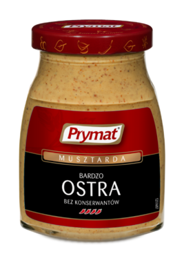 Prymat Very Spicy Mustard (Bardzo Ostra Musztarda) 6.4 oz (180g)