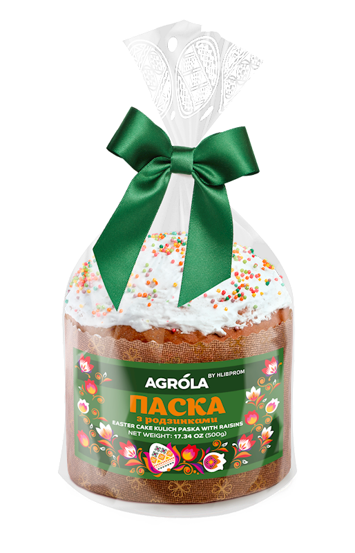 Agrola Easter Cake Kulich Paska with Raisins 17.3 oz (500g)