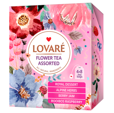 Lovare Flower Tea Assorted Bags (32 pieces) 1.7 oz (48g)