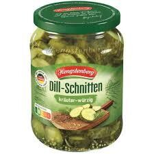Hengstenberg Dill Pickle Chips (Dill-Schnitten) Jar 24 oz (720ml)