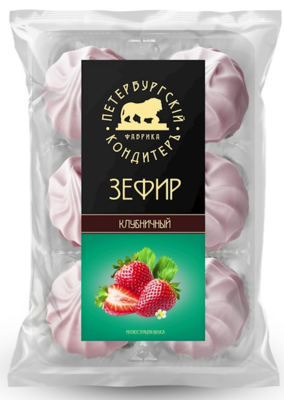 Peterburg Conditer Marshmallows with Strawberry Flavor (Zephyr) 10.9 oz (310g)