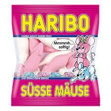 German Haribo Sweet Mice (Süsse Mäuse) Chewy Marshmallow 6.2 oz (175g)