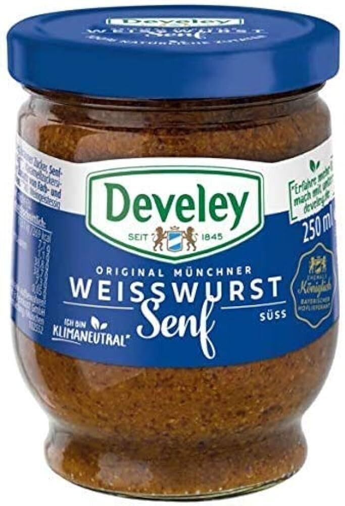 Develey Original Munich Weisswurst Mustard (Senf) 7 oz (200g)
