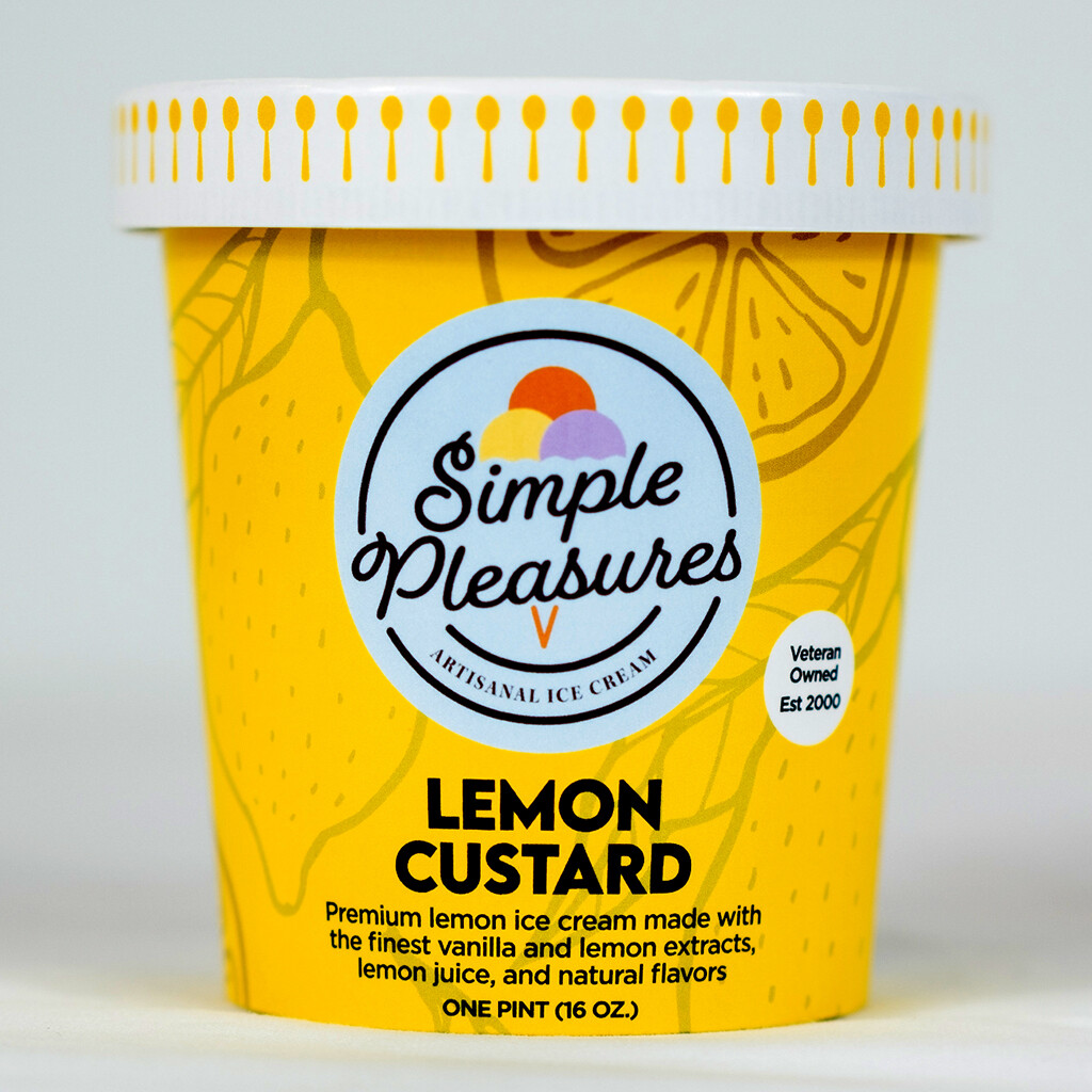 Simple Pleasures Lemon Custard Ice Cream 16 oz (454g)