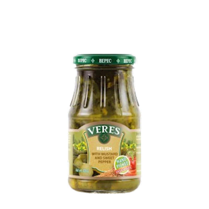 Veres Relish with Mustard &amp; Sweet Pepper 10.6 oz (300g)