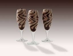 Chocolate Hazelnut Gelato Ice Cream Glass Flute 3.5 oz (100g)