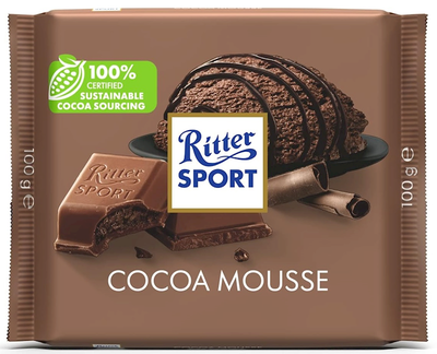 Ritter Sport Milk Chocolate  Cocoa Mousse (Kakao-Mousse) 3.5 oz (100g)