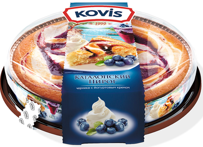 Kovis Catalonian Pie with Yogurt Cream and Blueberry Filling 14.3 oz (400g)