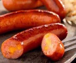 German Spicy Mild Cheddar &amp; Monterey Jack Krainerwurst  (Käsekrainer) Package 12 oz (340g)