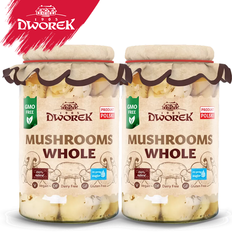 Dworek Marinated Whole Mushrooms Champignons 23.6 oz (670g)